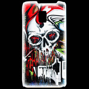 Coque LG P990 Tête de mort Graffiti couleur
