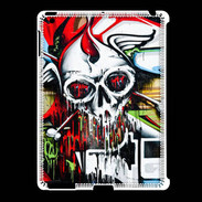 Coque iPad 2/3 Tête de mort Graffiti couleur