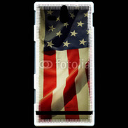 Coque Sony Xperia U Vintage drapeau USA