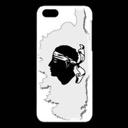 Coque iPhone 5C Carte de la Corse avec tête 5