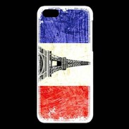 Coque iPhone 5C Drapeau français vintage 2