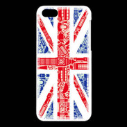 Coque iPhone 5C Angleterre sur Drapeau 1