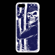 Coque iPhone 5C Tête de mort Biker USA