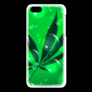 Coque iPhone 5C Cannabis Effet bulle verte
