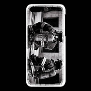 Coque iPhone 5C Pompiers en noir et blanc