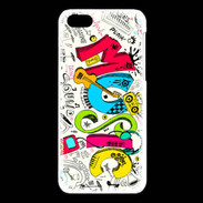 Coque iPhone 5C Graffiti Musique