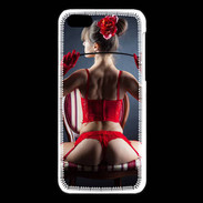 Coque iPhone 5C Fille sexy sous vêtements rouges