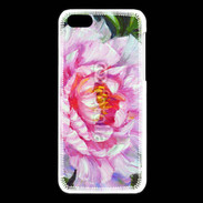 Coque iPhone 5C Fleur en peinture
