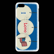 Coque iPhone 5C I love USA 5