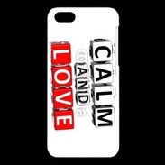 Coque iPhone 5C Keep calm et love me