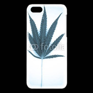 Coque iPhone 5C Marijuana en bleu et blanc