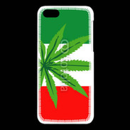 Coque iPhone 5C Drapeau italien cannabis