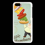 Coque iPhone 5C Hamburger vintage
