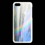 Coque iPhone 5C Arc en ciel à la montagne