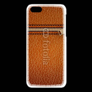 Coque iPhone 5C Effet cuir avec zippe