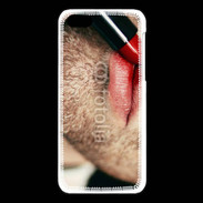 Coque iPhone 5C bouche homme rouge