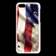 Coque iPhone 5C Drapeau USA avec arme