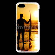 Coque iPhone 5C Surfer couché de soleil