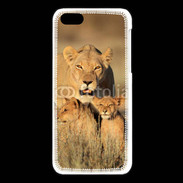 Coque iPhone 5C Lionne et ses petits