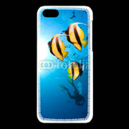 Coque iPhone 5C Poisson jaune et noir