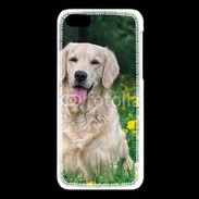 Coque iPhone 5C Portrait de Chien Golden 5