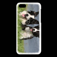 Coque iPhone 5C Chien Border Collie noir et blanc