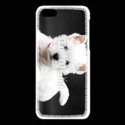 Coque iPhone 5C Chiot blanc 5