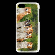 Coque iPhone 5C Groupe de 5 chiens Border Collie