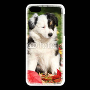 Coque iPhone 5C Adorable chiot Border collie