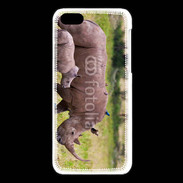 Coque iPhone 5C Rhinocéros et son petit