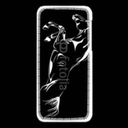 Coque iPhone 5C Illustration cheval noir