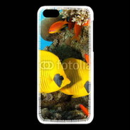 Coque iPhone 5C Poissons exotiques jaune 5