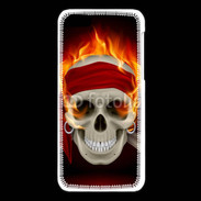 Coque iPhone 5C Tête de mort en flamme
