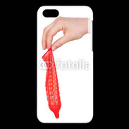 Coque iPhone 5C préservatif rouge