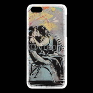 Coque iPhone 5C Kiss graffiti