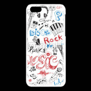 Coque iPhone 5C Eléments de musique en dessin
