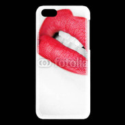 Coque iPhone 5C bouche sexy rouge à lèvre gloss crayon contour