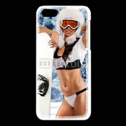 Coque iPhone 5C Charme et snowboard