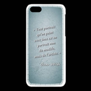 Coque iPhone 5C Portrait Ame Turquoise Citation Oscar Wilde