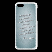 Coque iPhone 5C Sympathiser Turquoise Citation Oscar Wilde
