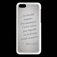 Coque iPhone 5C Toujours amoureux Gris Citation Oscar Wilde
