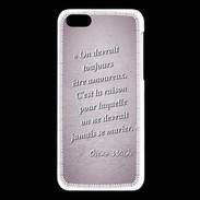 Coque iPhone 5C Toujours amoureux Rose Citation Oscar Wilde