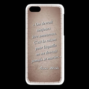Coque iPhone 5C Toujours amoureux Rouge Citation Oscar Wilde