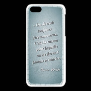 Coque iPhone 5C Toujours amoureux Turquoise Citation Oscar Wilde