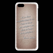 Coque iPhone 5C Tragédie Rouge Citation Oscar Wilde