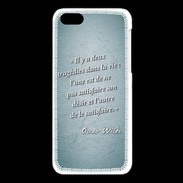 Coque iPhone 5C Tragédie Turquoise Citation Oscar Wilde