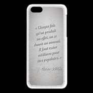 Coque iPhone 5C Chaque fois Gris Citation Oscar Wilde
