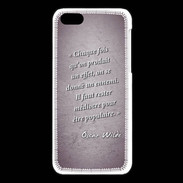 Coque iPhone 5C Chaque fois Violet Citation Oscar Wilde