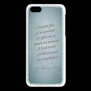 Coque iPhone 5C Chaque fois Turquoise Citation Oscar Wilde