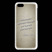 Coque iPhone 5C Démocratie Sepia Citation Oscar Wilde